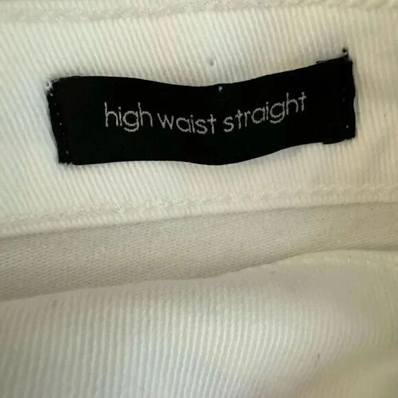 Ella Moss High Rise Slim Straight Ankle  Leg Pockets White Solid SZ 8/29 #1910 - Picture 8 of 14